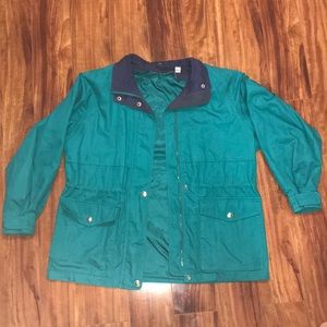 Hoodless Turquoise Parka